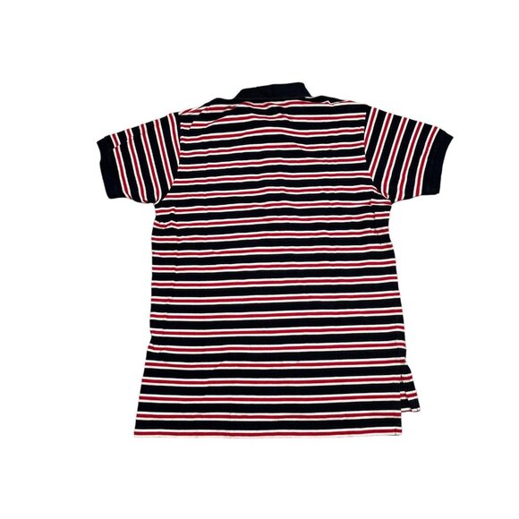 Vintage Polo Sport Striped T-Shirt Men's Sz L? Red White Navy Casual Button - Picture 5 of 9